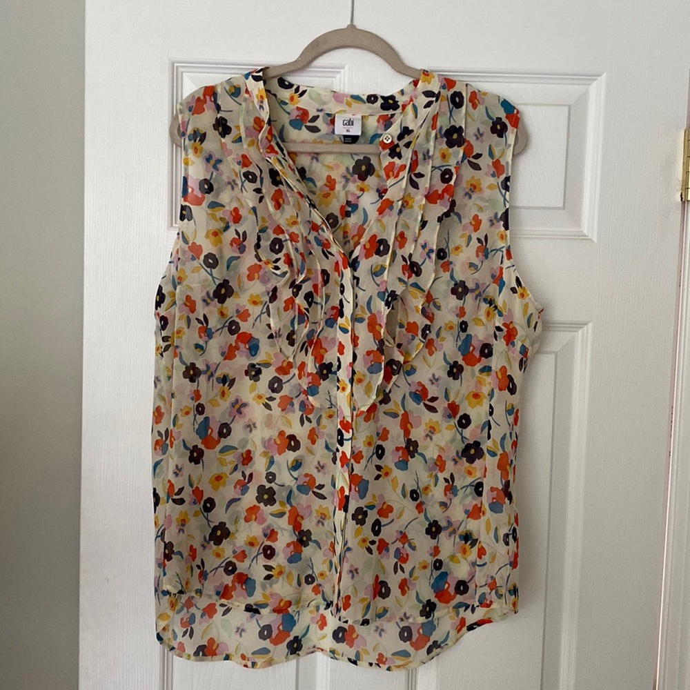 Cabi Tux Ruffle Top